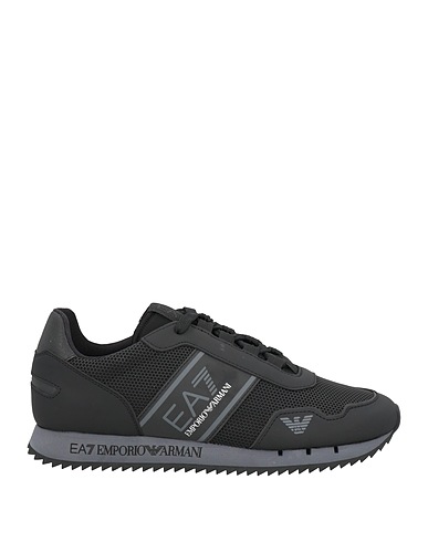 EA7 Sneakers Black 100% Polyester, Polyurethane, Elastane