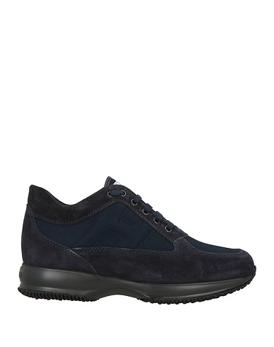 HOGAN Sneakers Midnight blue Leather, Textile fibres