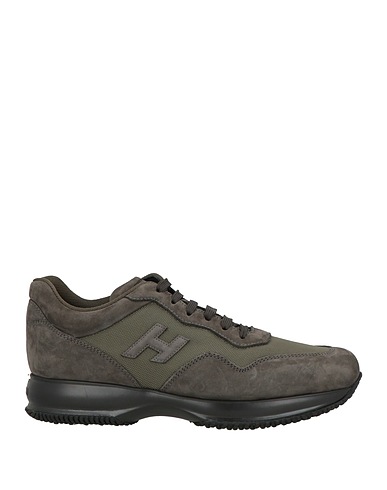 HOGAN Sneakers Grey Leather, Textile fibres