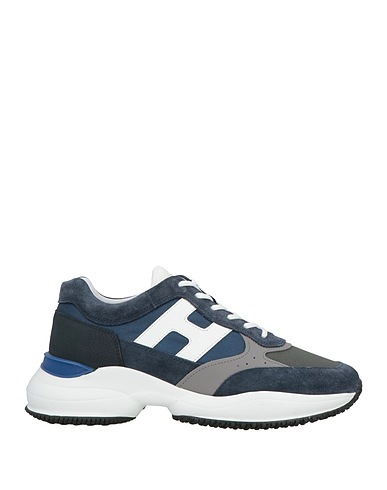 HOGAN Sneakers Marineblau Leder, Gewebefasern