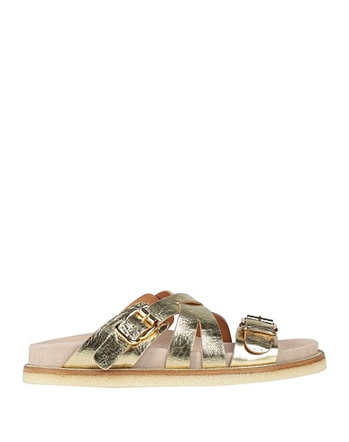 LAURA BELLARIVA Sandals Gold Leather