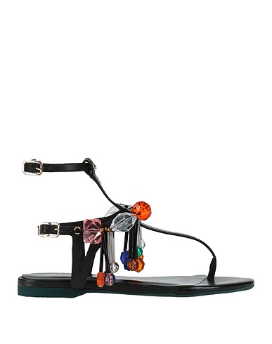 PATRIZIA PEPE Flip flops Black Leather