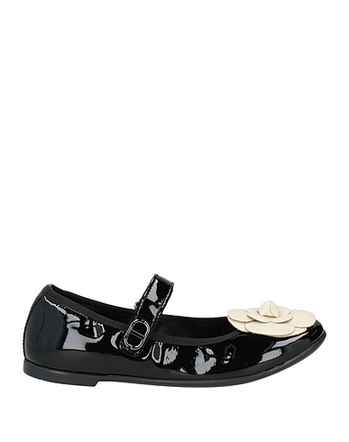 TWINSET Formal shoes Black Leather, Textile fibers
