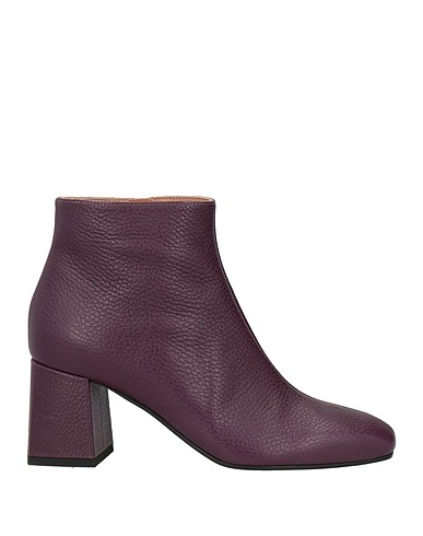 POLLINI Полусапоги и высокие ботинки Фиолетовый Телячья кожа