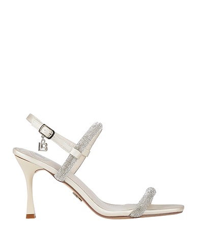 LAURA BIAGIOTTI Sandals Ivory Textile fibres
