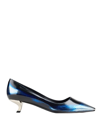 ROGER VIVIER Court Blue Leather