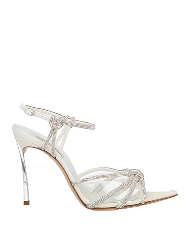 CASADEI Sandalen Elfenbein PVC - Polyvinylchlorid, Leder