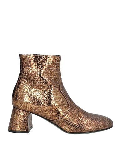 PAOLA D'ARCANO Ankle boot Bronze Leather