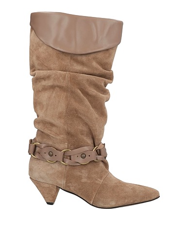 DIVINE FOLLIE Boots Light brown Leather