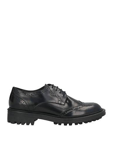 POLLINI Laced shoes Black Leather