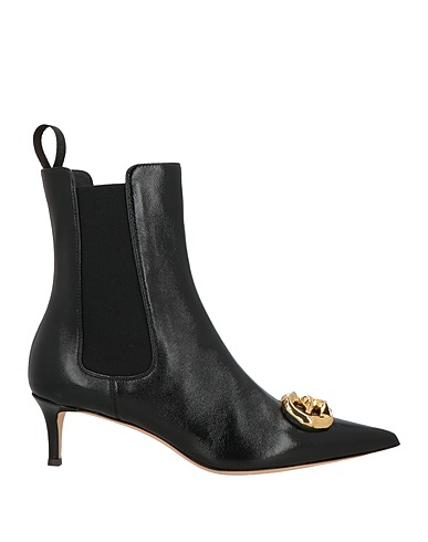 GIUSEPPE ZANOTTI Ankle boot Black Leather, Textile fibers