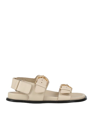 ALOHAS Sandals Cream Leather