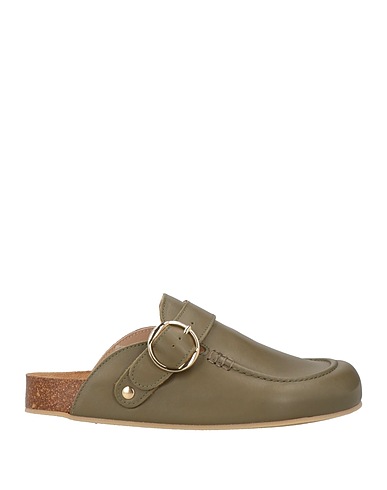 ALOHAS Mules und Clogs Khaki Leder
