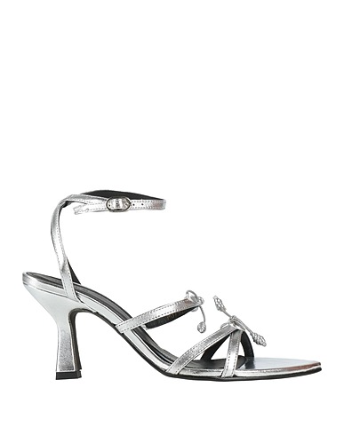 ALOHAS Sandals Silver Leather