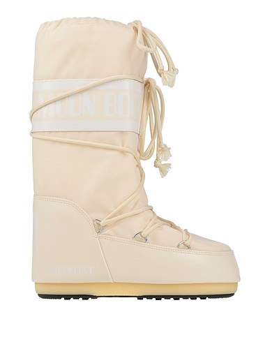 MOON BOOT Boots Cream Textile fibers, Synthetisches Material