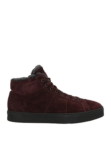 SANTONI Sneakers Burgundy Leather