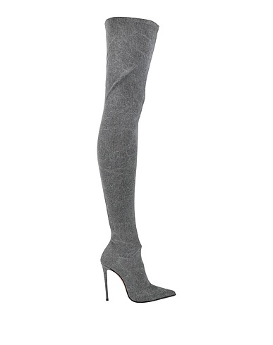 LE SILLA Boots Grey Textile fibers