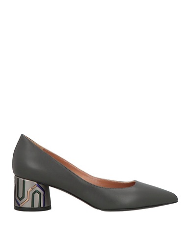 POLLINI Court Charcoal Leather