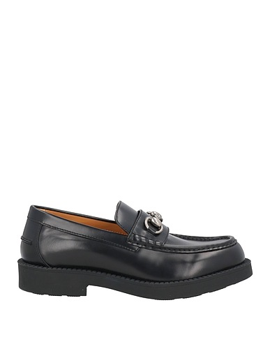 GUCCI Loafers Black Leather
