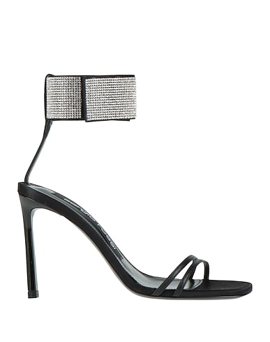 SERGIO ROSSI Sandals Black Textile fibers