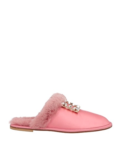 ROGER VIVIER Pantoufles et chaussons Fibres textiles, Peau lainée d’agneau