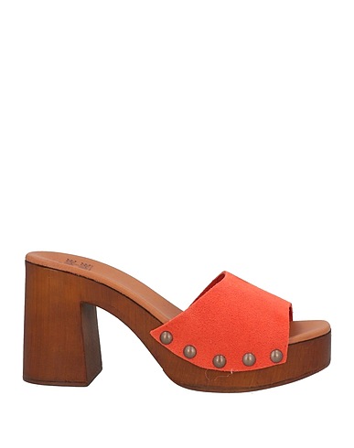 MARE E MARE Sandals Orange Leather