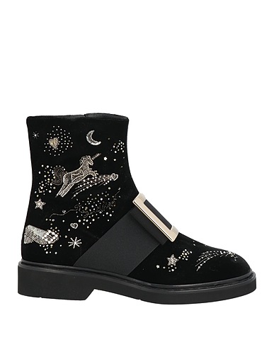 ROGER VIVIER Stiefelette Schwarz Gewebefasern