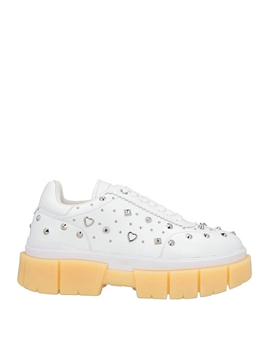 LOVE MOSCHINO Sneakers White Calfskin