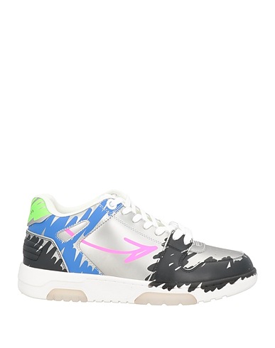 OFF-WHITE™ Sneakers Silver Leather, Textile fibers