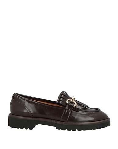 FLEURY Loafers Dark brown Textile fibres