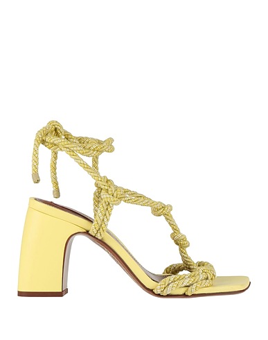 ZIMMERMANN Flip flops Pastel yellow Textile fibres