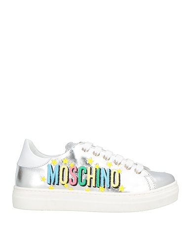 MOSCHINO TEEN Sneakers Silver Leather