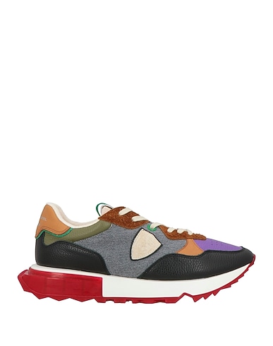 PHILIPPE MODEL Sneakers Purple Leather, Textile fibres