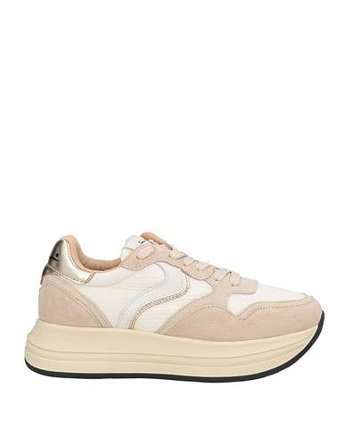 VOILE BLANCHE Sneakers Beige Leather, Textile fibres