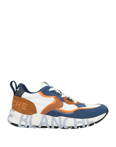 VOILE BLANCHE Sneakers Navy blue Leather, Textile fibres