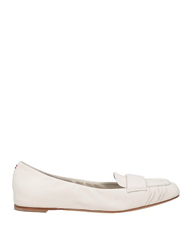 HALMANERA Ballet flats OFF WHITE Leather