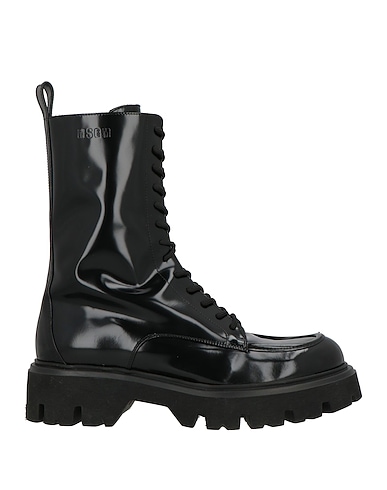 MSGM Stiefelette Schwarz Leder