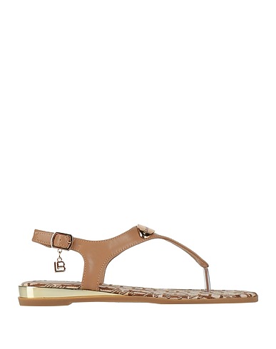 LAURA BIAGIOTTI Flip flops Light brown Synthetic fibers