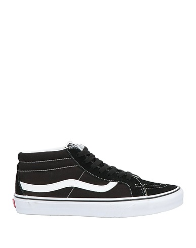 VANS Sneakers Black Leather, Textile fibres