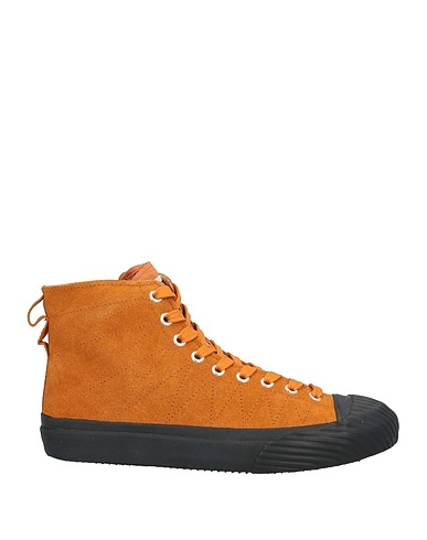 FRONTEER Sneakers Tan Leather, Textile fibres