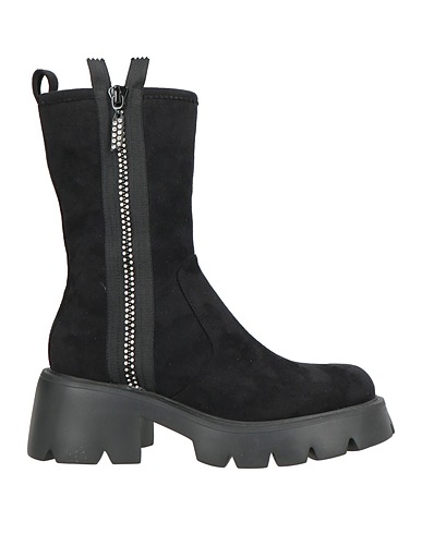 LUCIANO BARACHINI Ankle boot Black Textile fibers