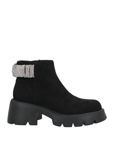 LUCIANO BARACHINI Ankle boot Black Textile fibres