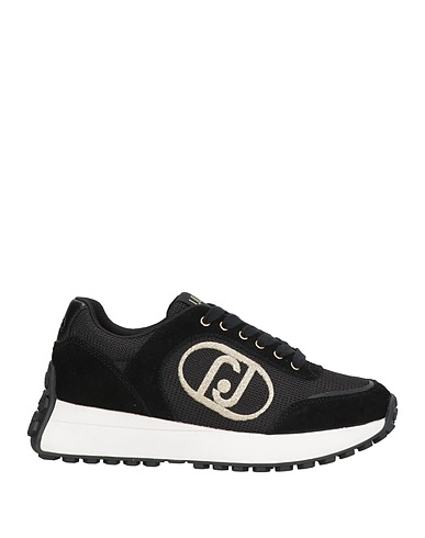 LIU •JO Sneakers Black Leather, Textile fibres, Synthetisches Material