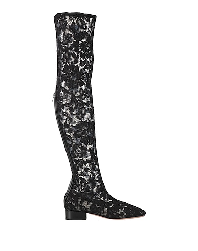 VALENTINO GARAVANI Boots NERO Leather, Textile fibres