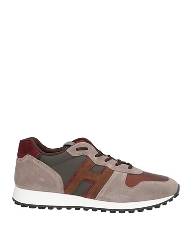 HOGAN Sneakers H86RUN Taupe Leather, Textile fibres
