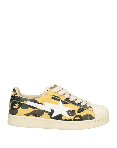 A BATHING APE Sneakers Militärgrün Leder