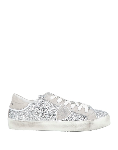 PHILIPPE MODEL Sneakers JUNIOR Silver Leather, Textile fibres