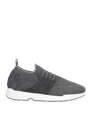ANDREA VENTURA FIRENZE Sneakers Grey Leather, Textile fibres