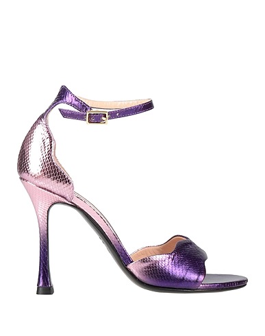 FABI Sandals Purple Leather