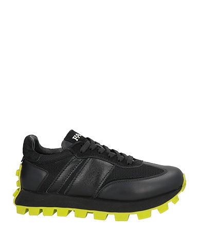 FABI Sneakers Black Leather, Textile fibres
